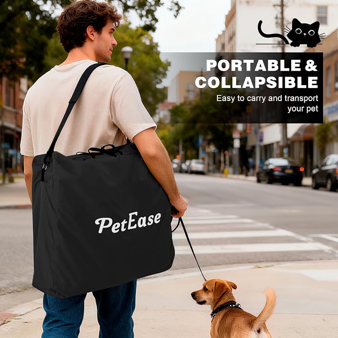 Huge Sapce Double Compartment Cat Travel Carrier with Litter Box & Homack | Cat Show Kennel Cage Crate with Mat & Water Bottle