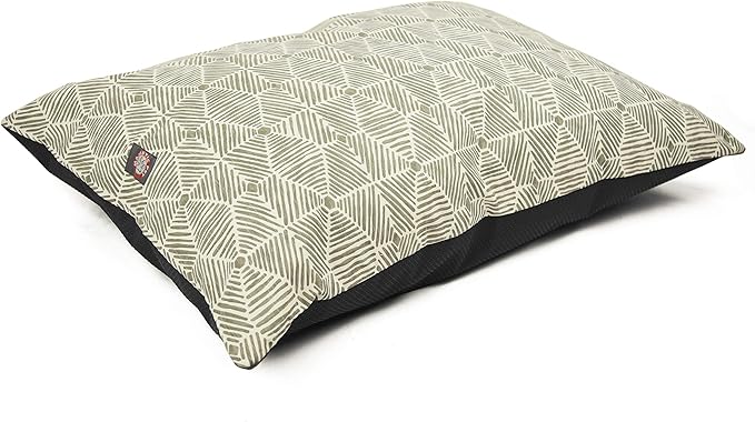 Majestic Pet Rectangle Large Dog Bed Washable – Non Slip Comfy Pet Bed – Dog Crate Bed Super Value Pillow Dog Bed – Dog Kennel Bed for Sleeping - Dog Bed Large Breed 46 x 35 Inch – Charlie Beige