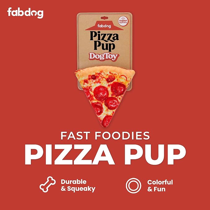 fabdog Pizza Pup Slice Toy Toy