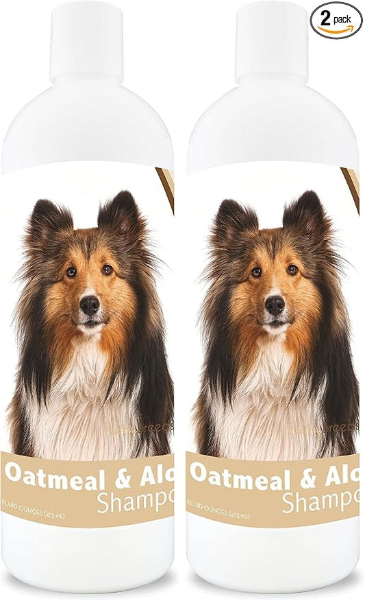 Healthy Breeds Shetland Sheepdog Oatmeal Shampoo with Aloe 16 oz (Pack of 2)