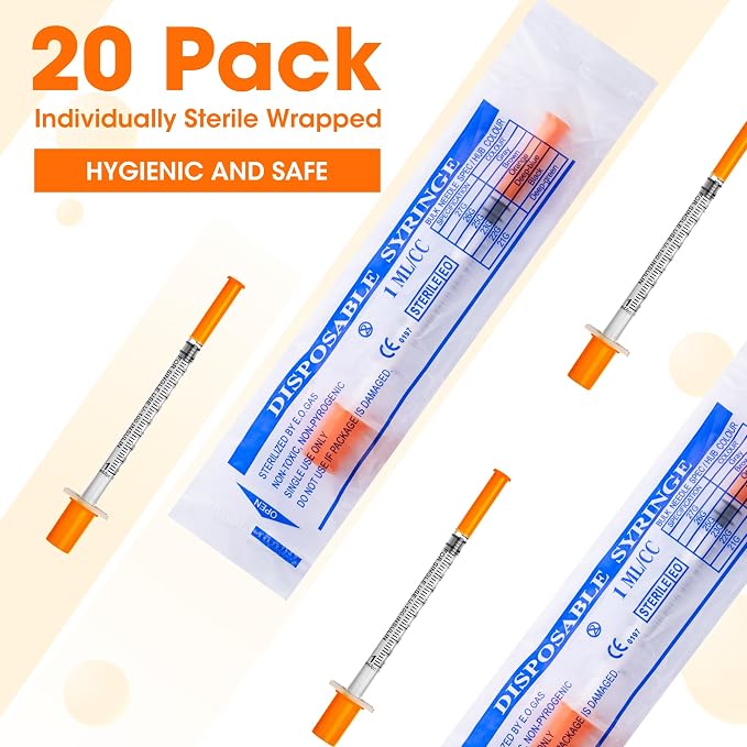 Pet Veterinary Tool – Sterile, Single Use (1cc 31G 1/4" 20Pack)