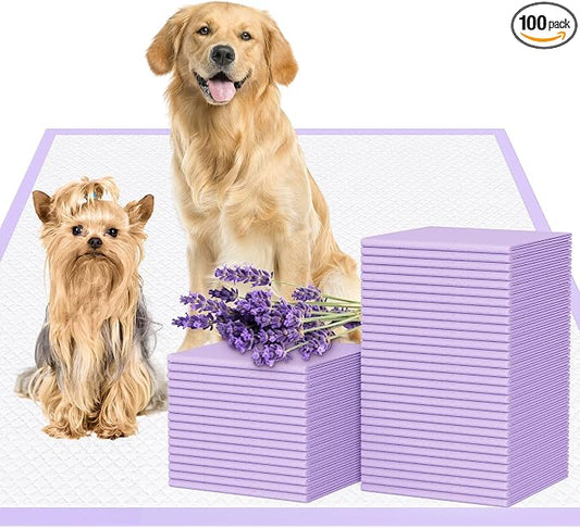 JollyMate Extra Large Dog Pee Pads 36"x36", 100 Counts Leak-Proof Heavy Absorbent Pee Pads for Dogs, Quick Dry Disposable Dog Training Pads