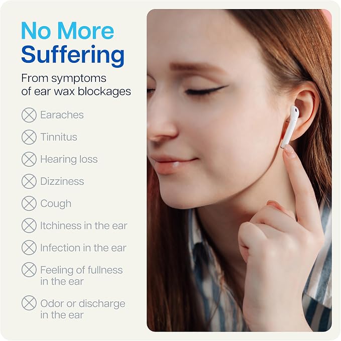 NAVEH PHARMA® CleanEars Ear Wax Removal Spray — Gentle Earwax Softening Spray for Adults, Easy-to-Use Alternative to Mineral Oil, Refreshing Spearmint Aroma, 0.5 fl oz