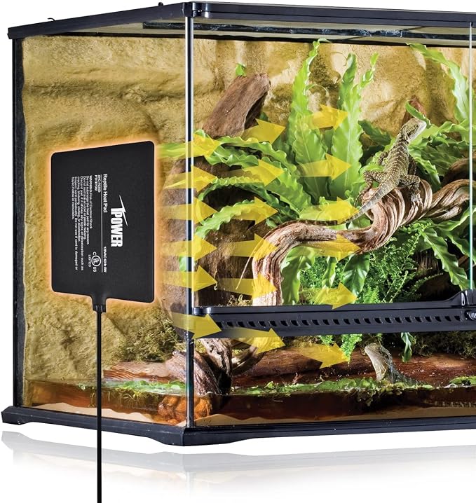iPower Reptile Heat Pad Under Tank Terrarium Warmer Heating Mat for Turtle, Lizard, Frog, Snake, Reptile, and Other Small Animals, 6X8 Inch, 8W, 2 Pack