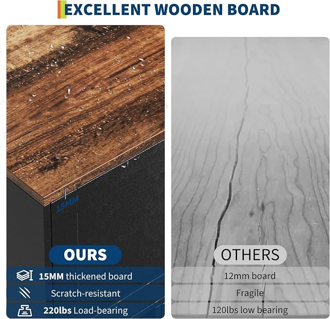 2-Tier Wooden Cat Litter Box Enclosure, Hidden Privacy Cabinet Furniture for 2 Cats, Space-Saving Indoor Pet House End Table with Built-in Cat Scratching Post