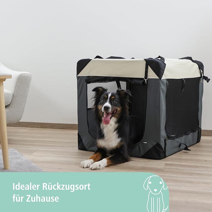 Kerbl Travel Box Journey, 70 x 52 x 52 cm, Grey/Beige