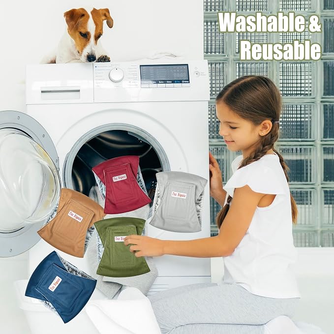 Male Dogs Diapers, Washable Reusable High Absorbing Boy Belly Bands Doggy Wraps Panties Doggie Puppy Pooping Potty Training Incontinence Marking X-Large(5 Pack)