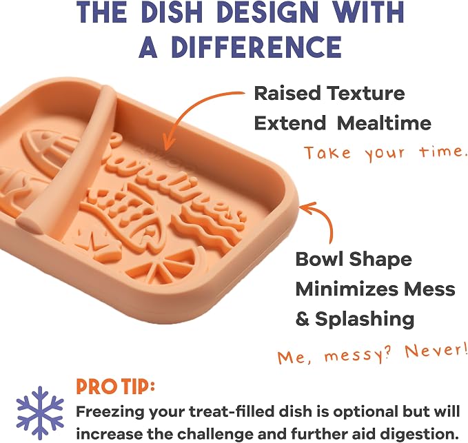 Lick Dish and Sardina Bundle - Silicone Lick Mats + Slow Feeders for Cats & Small Dogs - Non-Slip Designs with Suction Cups - Dishwasher Safe - Extend Mealtimes and Reduce Anxiety - For Wet & Dry Food