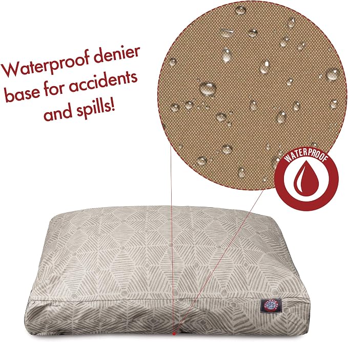 Majestic Pet Charlie Beige Metallic Medium Rectangle Pet Bed