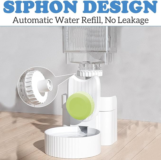 kathson Rabbit Gravity Auto Feeder Set 35oz Hanging Automatic Food Water Dispenser Cage Automatic Feeder Set for Rabbit Chinchilla Guinea Pig Hedgehog Ferret Kitty Puppy (Green)
