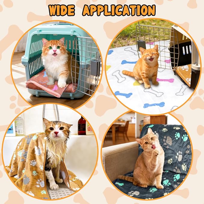 YedsIntu 6 Pcs Washable Guinea Pig Blankets Absorbent Small Animal Fleece Bedding Cage Liners Reusable Pet Pee Pad Sleep Mat Pad Cover for Hamster Ferret Rabbit Chinchilla Hedgehog (Grey, 24" x 47")
