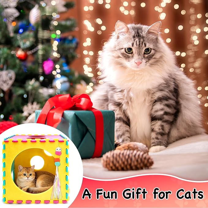 Interactive Cat Toys for Indoor Cats, 39Pcs Kitten Toys with Feather Wand, Catnip Toys, Cat Balls, Springs and Silvervine Sticks for Bored Cats