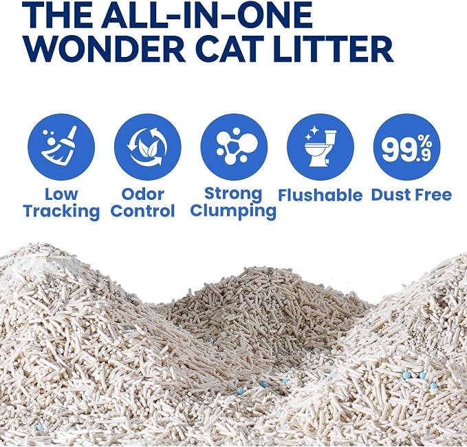 OPET Mixed Tofu & Bentonite Cat Litter, Green Tea Scented Clumping Litter for Multi-Cat Homes, Fast Strong Clumping, 99.9% Dust Free & Low Tracking Natural Litter, High Absorbency Odor Control (18lb)