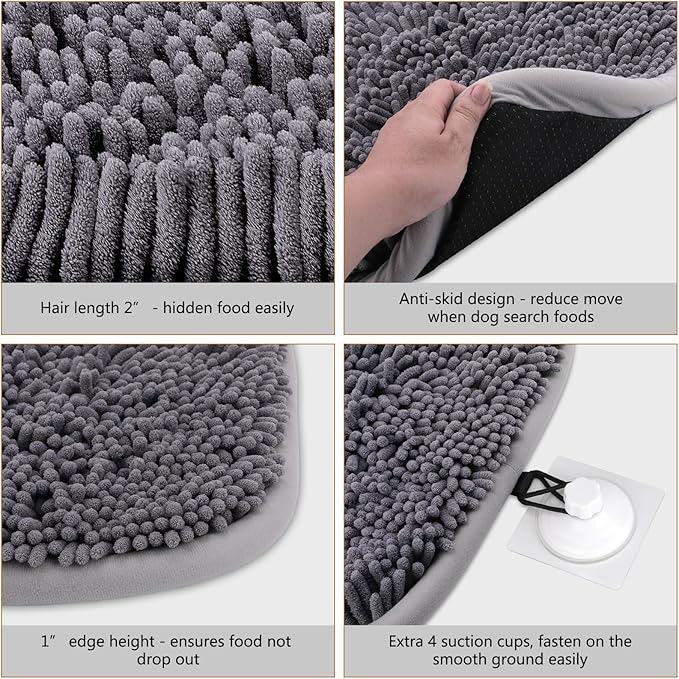 Rundik Snuffle Mat for Dogs, 20'' x 28'' Dog Sniffing Interactive Feeding Game Boredom, Puzzle Toys Encourages Natural Foraging Skills and Stress Relief Small/Medium/Large Dogs(20'' x 28'')