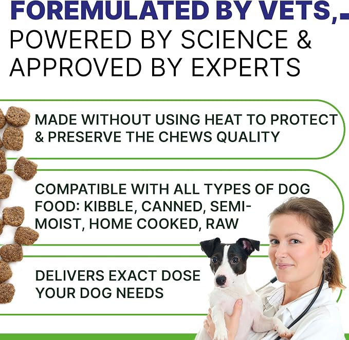 Advanced Dog Calming Chews - Anxiety Relief Treats w/Melatonin + Valerian Root - Calm & Sleep Aid Bites - Stress Relief During Fireworks Storms Separation - Anti Anxiety & Aggression Pill
