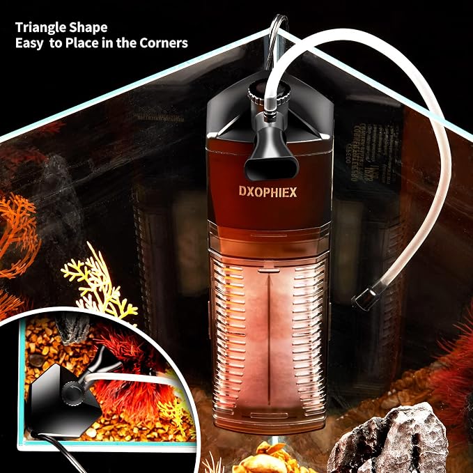 DXOPHIEX Automatic Fish Feeder with Fish Tank Filter