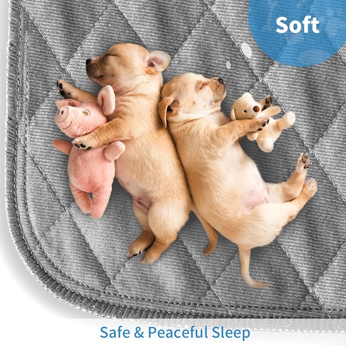 Washable Reusable Dog Pee Pads, 65" Round Absorbent & Waterproof Puppy Training Pad for Crate, Playpen & Carpet, Large Potty Pads for Dogs, Cats & Small Pets