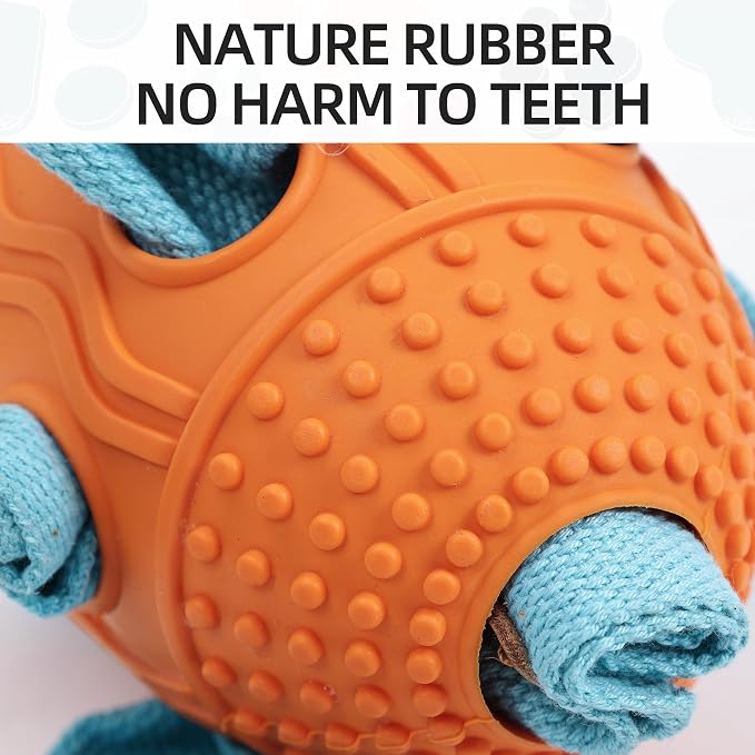 Dog Snuffle Ball-Interactive Dog Chew Toy with Natural Rubber Soccer Design, Dog Puzzle Toy that Promotes Cognitive Development, Slow-Feed Dog Treat Dispenser for Luxury Pet Toys