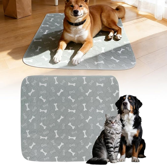 Unique Bargains Washable Pee Pads for Dogs, Reusable & Leak-Proof, Puppy Pad for Pet Training, Crate, Car, Large, Gray