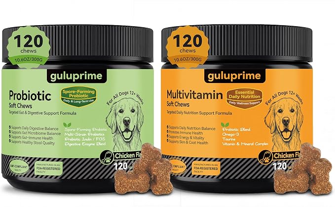 Dog Probiotics & Multivitamin Bundle, 240 Chews