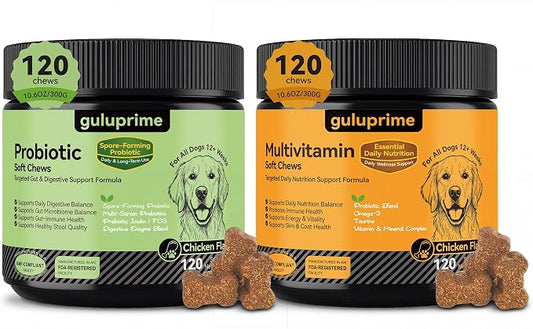 Dog Probiotics & Multivitamin Bundle, 240 Chews