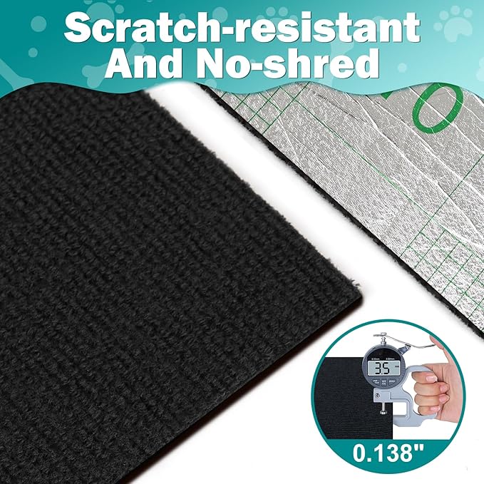 ENONCI 23.6x15.8 Couch Wall Corner Protection for Indoor Cats,Anti Scratch Furniture Protector from Cats Scratching,Trimmable Climbing Cat Scratcher Pad Play Mat Easy Use for Cat Board/Door/Carpet