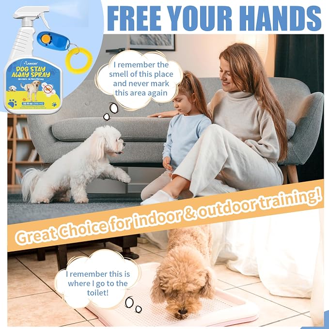 32oz Natural Formula for Supporting Housebreaking Efforts in Dogs - Stop Peeing Spray for Dogs Indoor - Natural & Safe Solution for Dogs