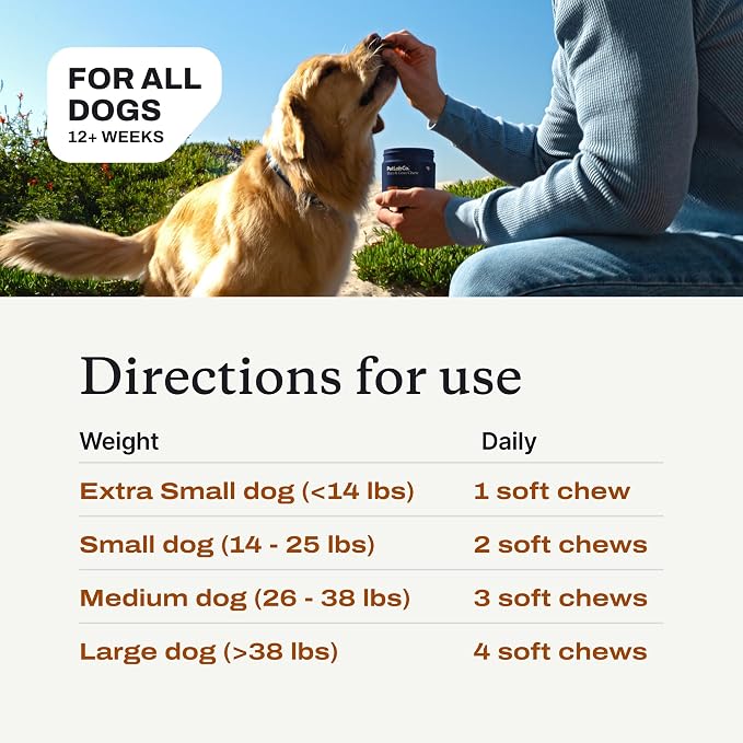 PetLab Co. Skin & Coat Chew - Optimize Scalp and Fur Condition with a Tasty Dog Chew, Packed with Beneficial Fatty Acids, Vitamins and Apple Cider Vinegar - Packaging May Vary
