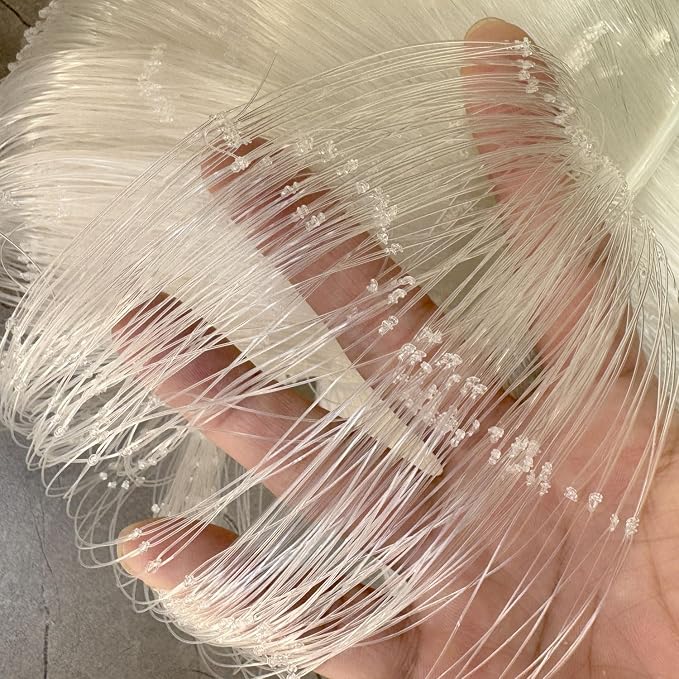 Nylon Silk Nets Fishing Net Gill Net Semi-Finished 2x2in 0.38mm | Semi-finished net for custom fishing net assembly