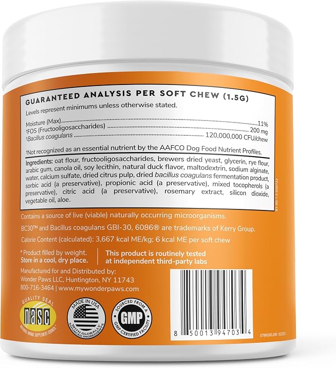 Pumpkin Powder Plus Probiotic Superhero - for Dog’s Gut Health, Digestion, Immune Support, Vitality & Overall Health – Pumpkin Powder 60 Scoops - Probiotic 90 Chews