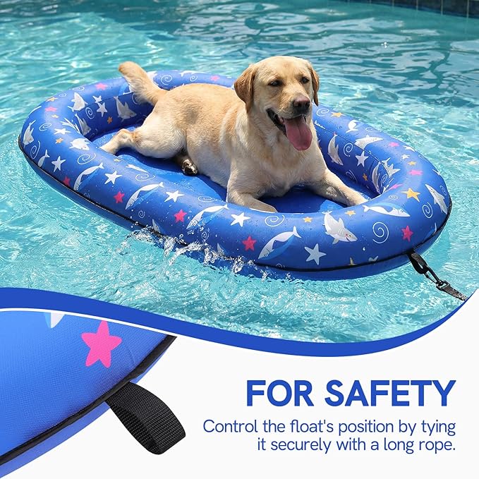 Dog Pool Float, Dog Pool Floats for Small, Medium and Large Dogs, Inflatable Pet Swimming Floats for Pool Lake Camp