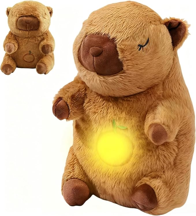 rytopt Breathing Stuffed Animal, Breathing Plush, Simulated Breathing Sounds, 4 Gear Adjustment, Volume Control, Portable Plush Toy with Music & Lights