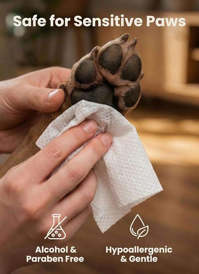 Pogi’s Dog Wipes – Hypoallergenic Pet Wipes for Paws, Body & Butt – Cleaning & Hydrating, Green Tea Scent, 400 Count