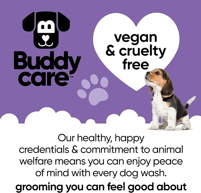 Calming & Deodorising Dog Shampoo by Buddycare | Lavender Scented | Itchy Skin Relief for Smelly Dogs | Deep Cleansing Shampoo for Dogs Puppy Sensitive Skin | with Aloe & Vitamin B5 (16.90oz)