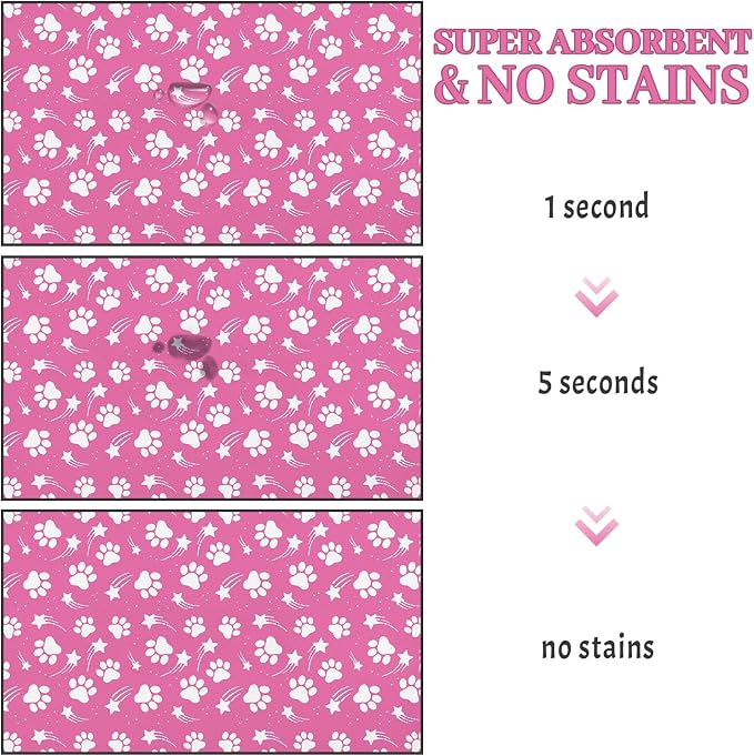 Dog Food Mat 17x30 Inch Pet Feeding Absorbent Mats for Floor Dog Cat Water Bowl Placemat Non-Slip Washable Pet Food and Water Mat
