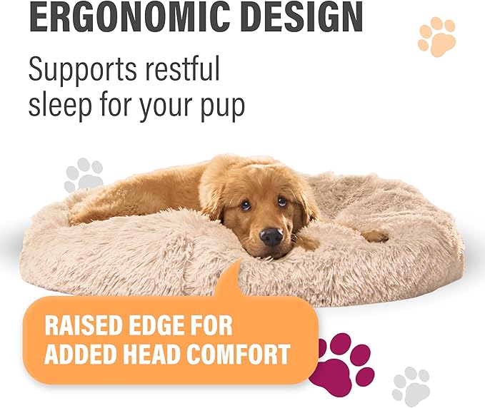 Active Pets Dark Grey Dog Bed Up to 100lbs, Calming Orthopedic Pet Bedding for Anxiety Relief, Joint Support & Comfort, Washable Dog Furniture