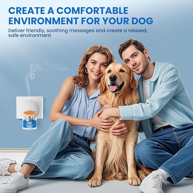 Dog Pheromones Calming Diffuser + Cat Calming Diffuser, Relaxing Pheromone for Cat Dog Relief Stress Anxiety Fighting Scratching