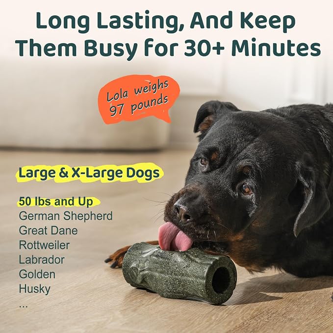 MENGJINGO 2 Pack Interactive Dog Toys for Aggressive Chewers, Long-Lasting Frozen Dogs Treat Holder to Keep Them Busy, Indestructible Dog Enrichment Toys - Reduce Anxiety, Safe for Large and XL Breed