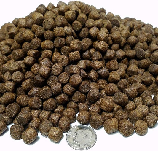 7.5mm - Cichlid 45% Protein Floating Pellets, for Cichlids, Discus, All Tropical Fish, Koi & Pond Fish. 12-Type Pellet Mix and Sinking Wafer Mix Included -1/2-lb