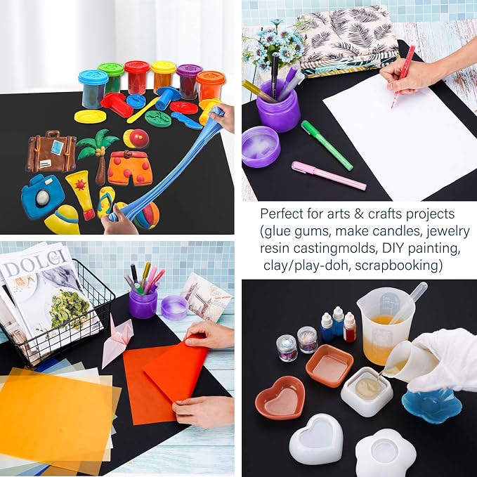 Gartful Extra Large Silicone Mat for Craft, 25.2" x 17.7" Silicone Craft Sheet Jewelry Casting Mold, Countertop Mat, Nonskid Counter Table Protector, Multipurpose Mat, Placemat, Black