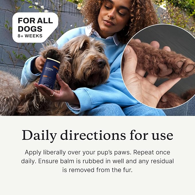 PetLab Co. Paw & Probiotic Bundle: Dog Paw Balm to Support Dry, Cracked Paws 2.4 Ounces & Dog Probiotics for Gut Health, Seasonal Allergies, Skin & Ear Yeast 30 Count