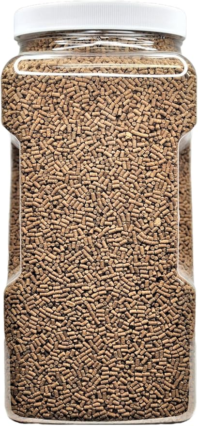Shrimp Grower 45% Protein Sinking Pellets 1/16" x 3/8" for Shrimp, Snails, Crabs, Catfish, Plecos, All Tropical Fish - 5-lb 8oz Large Jar by Zeigler