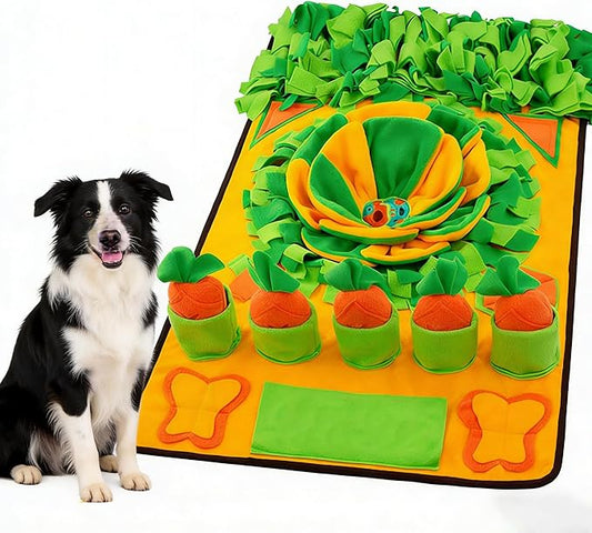 Large Snuffle Mat for Dogs，31''x19'',Interactive Puzzle Dog Sniff Mat,Slow Feeder Dog Puzzle Toys for Training & Mental Stimulation,Easy to Clean,Durable Digging Toys for Small Medium & Large Dogs