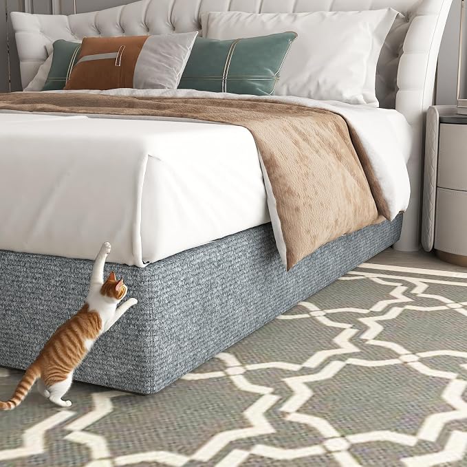 LaCheery Cat Anti Scratch for Furniture Protectors from Cats Scratching 15.8"x79" Cat Scratch Mat for Couch Sofa Protector for Cats Self Adhesive Scratching Pad for Wall Corner Floor Furniture Cover