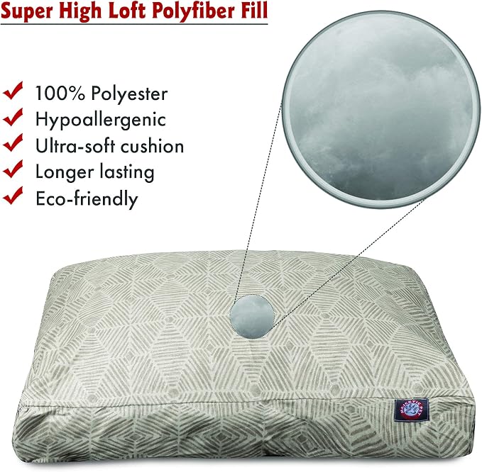 Majestic Pet Charlie Beige Metallic Small Rectangle Pet Bed