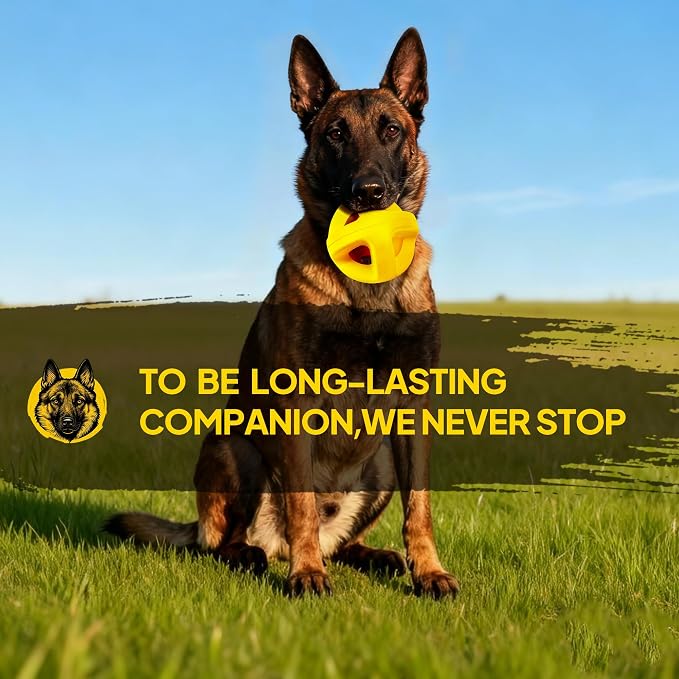 PetiFine Tough Dog Balls, Large Dog Toys for Aggressive Chewers, Interactive Dog Toy Balls Outdoor, Chew Toys for Medium Large Breed Non-Toxic Natural Rubber, 4.5"