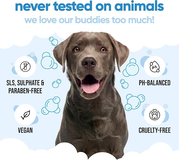 Bubblegum Dog Shampoo by Buddycare | Deep Cleansing Shampoo for Dogs | Bubblegum Scented | with Aloe Vera and Pro Vitamin B5 (33.8oz)