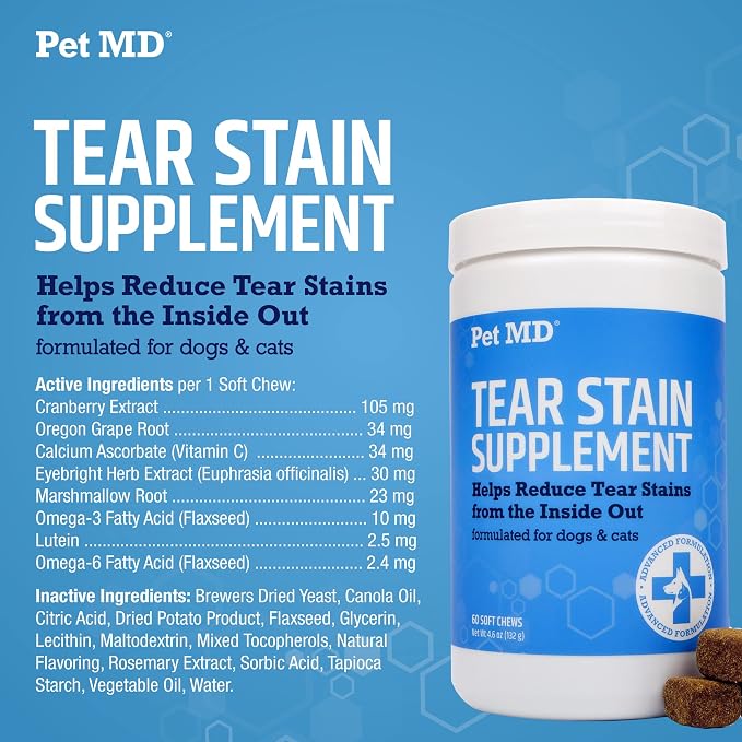 Pet MD Bright Whitening Shampoo & Tear Stain Supplement Chews