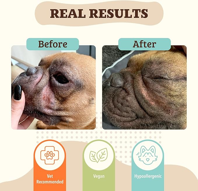 Natural Dog Company Wrinkle Balm for Dogs – Dog Skin Fold Balm for Bulldogs, Frenchies & Pugs, Moisturizing Face Fold Care for Warm Weather, Humid Summer Days & Daily Cleaning Routines, 4 oz Tin