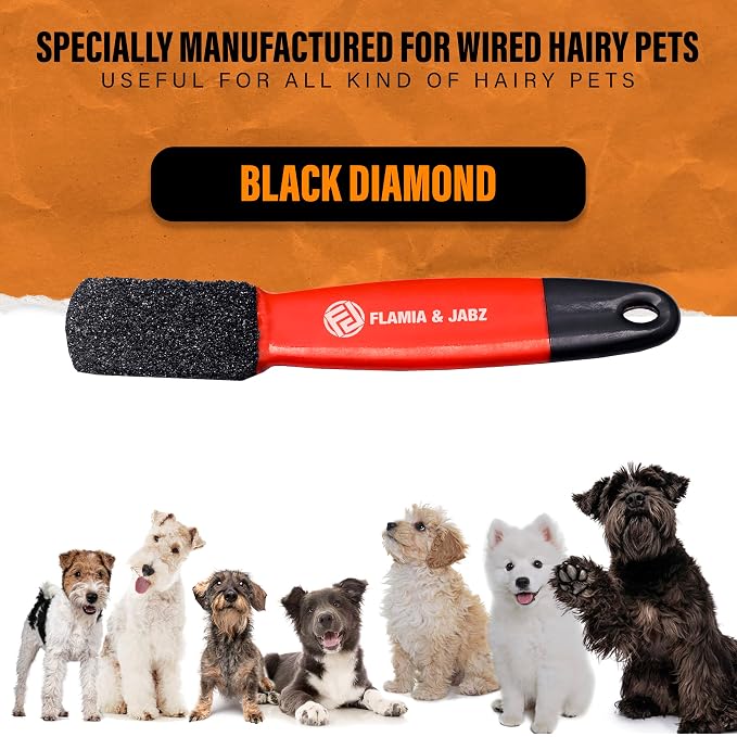 Stripping Metal Stone Diamond Edged for Dogs, Cats & Pets with Plastic Grip (Coarse)